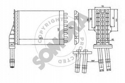 SOMORA 242050a -  Теплообменник, отопление салона