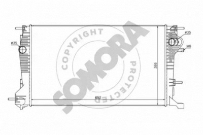 SOMORA 243440b -  Радиатор, охлаждение двигателя