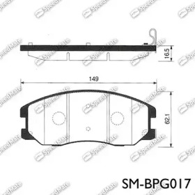SPEEDMATE smbpg017 -  Колодки тормозные дисковые передние, комплект