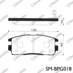 SPEEDMATE smbpg018 -  Колодки тормозные дисковые задниеие, комплект