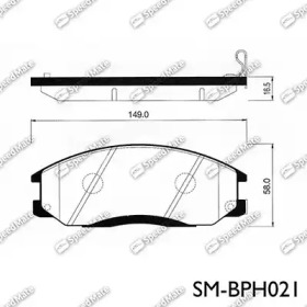 SPEEDMATE smbph021 -  Комплект тормозных колодок, дисковый тормоз