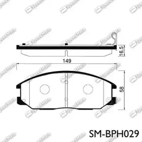 SPEEDMATE smbph029 -  Колодки тормозные дисковые передние, комплект
