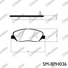 SPEEDMATE smbph036 -  Комплект тормозных колодок, дисковый тормоз