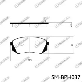 SPEEDMATE smbph037 -  Колодки тормозные дисковые передние, комплект