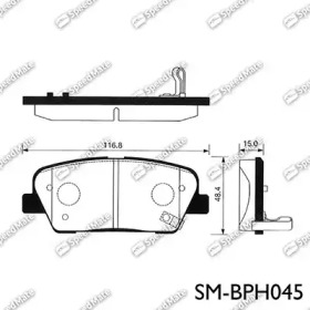 SPEEDMATE smbph045 -  КОЛОДКИ ПЕРЕДНИЕ SPEEDMATE SMBPH045/583022PA70/583