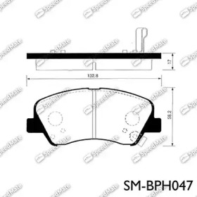 SPEEDMATE smbph047 -  Комплект тормозных колодок, дисковый тормоз