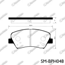 SPEEDMATE smbph048 -  Комплект тормозных колодок, дисковый тормоз