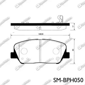 SPEEDMATE smbph050 -  Колодки тормозные дисковые передние, комплект