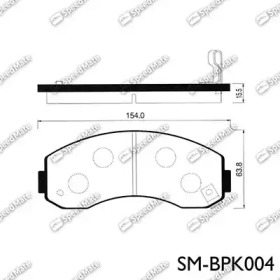 SPEEDMATE smbpk004 -  Комплект тормозных колодок, дисковый тормоз