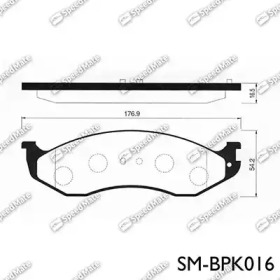 SPEEDMATE smbpk016 -  Комплект тормозных колодок, дисковый тормоз