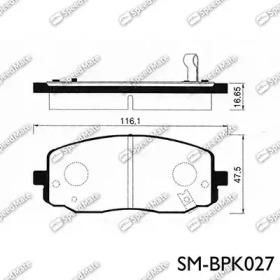 SPEEDMATE smbpk027 -  Комплект тормозных колодок, дисковый тормоз