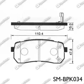 SPEEDMATE smbpk034 -  Колодки тормозные дисковые задниеие, комплект