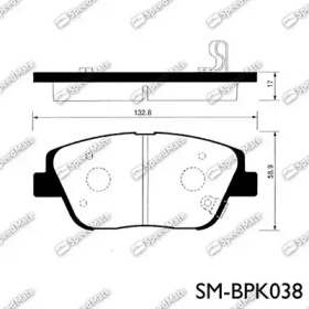 SPEEDMATE smbpk038 -  Колодки тормозные дисковые передние, комплект