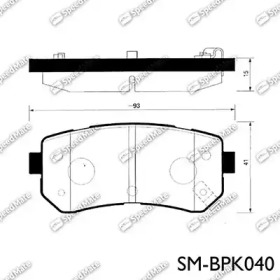SPEEDMATE smbpk040 -  Колодки тормозные дисковые задниеие, комплект
