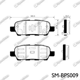 SPEEDMATE smbps009 -  Комплект тормозных колодок, дисковый тормоз