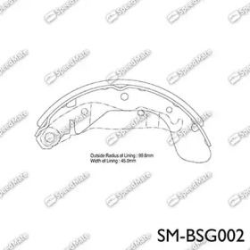 SPEEDMATE smbsg002 -  Комплект тормозных колодок