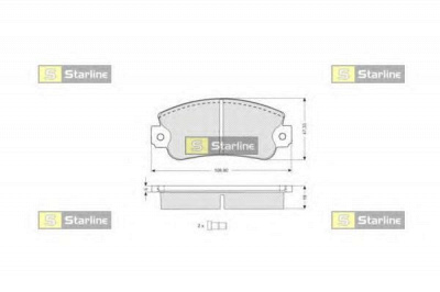 STARLINE bds026p -  Комплект тормозных колодок, дисковый тормоз