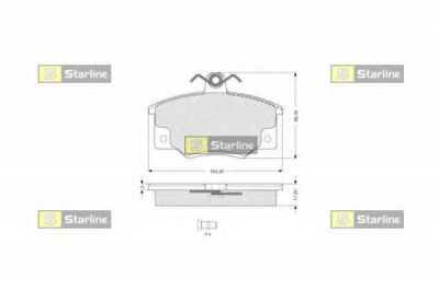 STARLINE bds029p -  Комплект тормозных колодок, дисковый тормоз