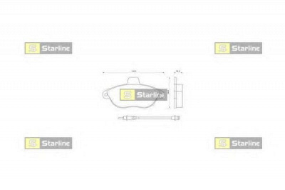 STARLINE bds082p -  Комплект тормозных колодок, дисковый тормоз