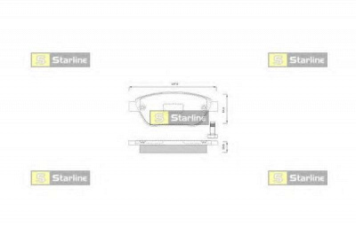 STARLINE bds248p -  Комплект тормозных колодок, дисковый тормоз