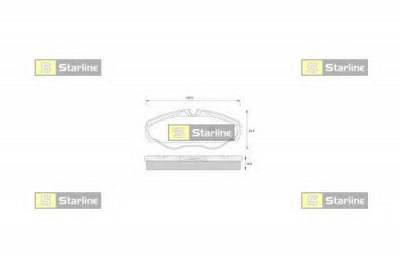 STARLINE bds250p -  Комплект тормозных колодок, дисковый тормоз