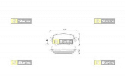 STARLINE bds251p -  Комплект тормозных колодок, дисковый тормоз