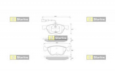 STARLINE bds259p -  Комплект тормозных колодок, дисковый тормоз
