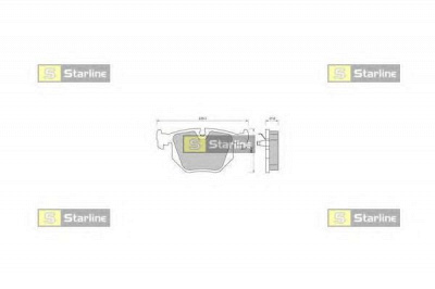 STARLINE bds363p -  Комплект тормозных колодок, дисковый тормоз