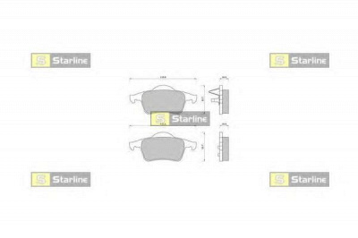 STARLINE bds372p -  Комплект тормозных колодок, дисковый тормоз