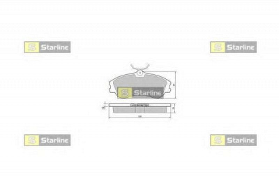 STARLINE bds374p -  Комплект тормозных колодок, дисковый тормоз