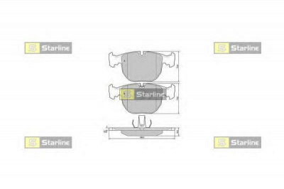 STARLINE bds384p -  Комплект тормозных колодок, дисковый тормоз