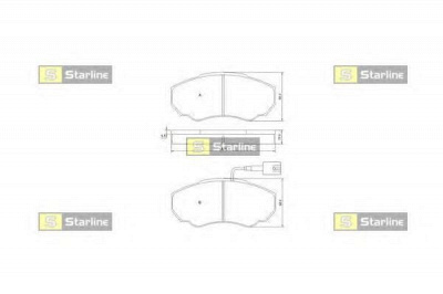 STARLINE bds839p -  Колодки тормозные дисковые передние, комплект
