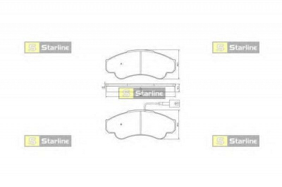 STARLINE bds840p -  Колодки тормозные дисковые передние, комплект