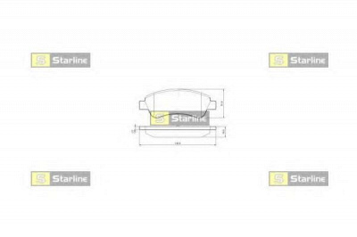 STARLINE bds842p -  Колодки тормозные дисковые передние, комплект
