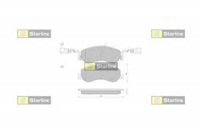 STARLINE bds848p -  Колодки тормозные дисковые передние, комплект
