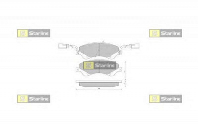 STARLINE bds849p -  Колодки тормозные дисковые передние, комплект