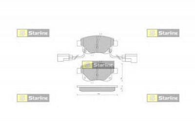 STARLINE bds850p -  Колодки тормозные дисковые задниеие, комплект