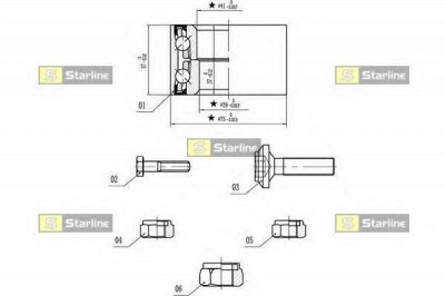 STARLINE lo01355 -  Комплект подшипника ступицы колеса