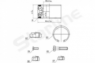 STARLINE lo01491 -  Подшипник ступицы колеса, комплект