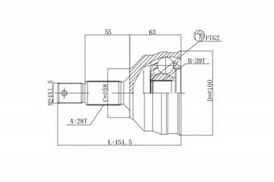 STATIM c113 -  Шарнирный комплект, приводной вал