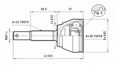 STATIM c229 - Шарнирный комплект, приводной вал