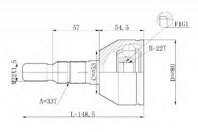 STATIM c241 -  Шарнирный комплект, приводной вал