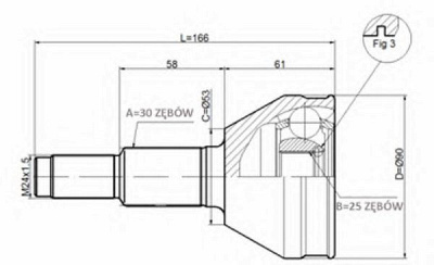 STATIM c249 -  Шарнирный комплект, приводной вал