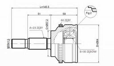 STATIM c350 -  Шарнирный комплект, приводной вал