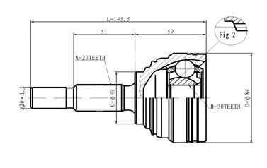 STATIM c352 -  Шарнирный комплект, приводной вал
