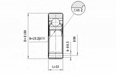 STATIM cw040 -  Шарнирный комплект, приводной вал