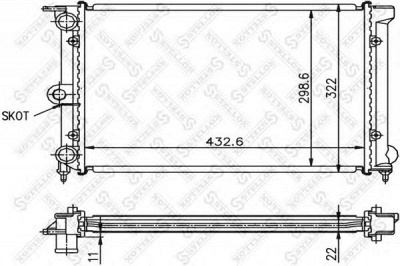 STELLOX 1025002sx -  Радиатор, охлаждение двигателя