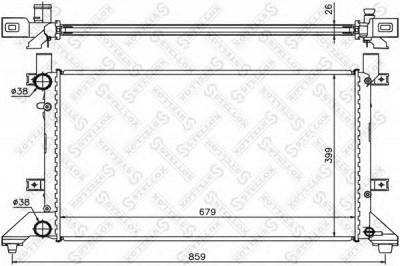 STELLOX 1025007sx -  Радиатор, охлаждение двигателя