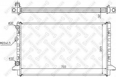 STELLOX 1025011sx -  Радиатор, охлаждение двигателя