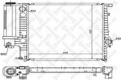 STELLOX 1025023sx -  Радиатор, охлаждение двигателя